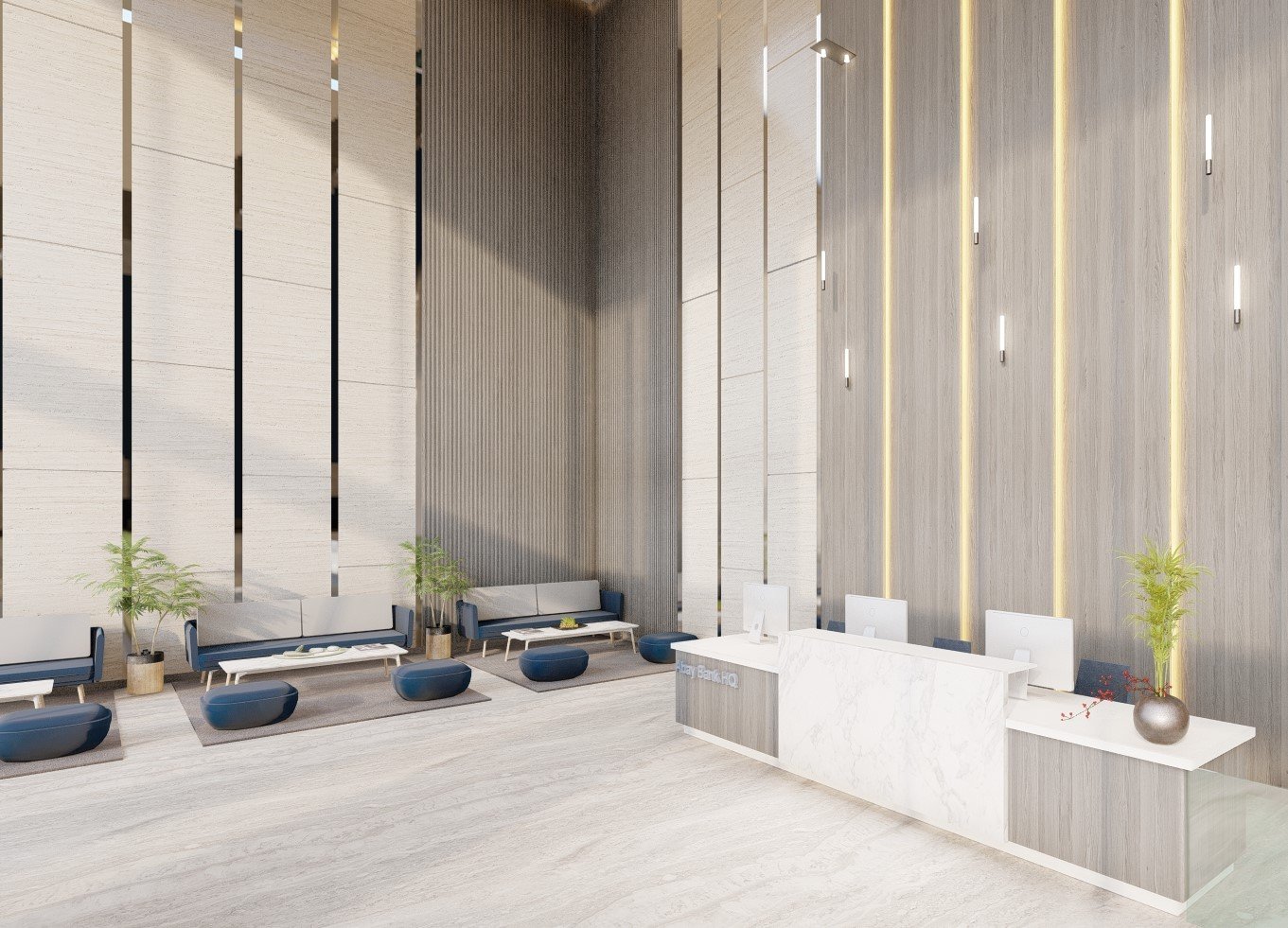 Abay Bank headquarters lobby, reception