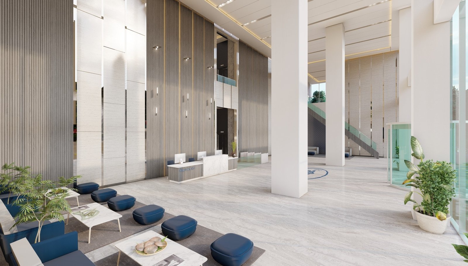 Abay Bank headquarters lobby, seating