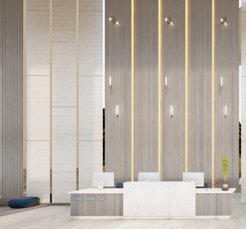 Abay Bank headquarters lobby, detail