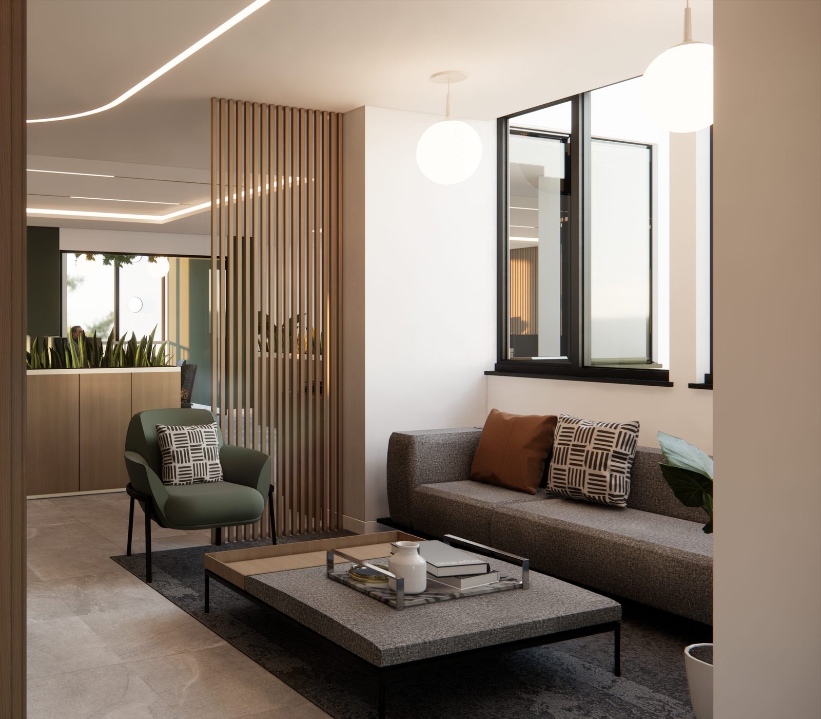 Anbessa reception waiting area